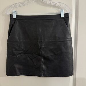 Shinestar Black Faux Leather Mini Skirt
